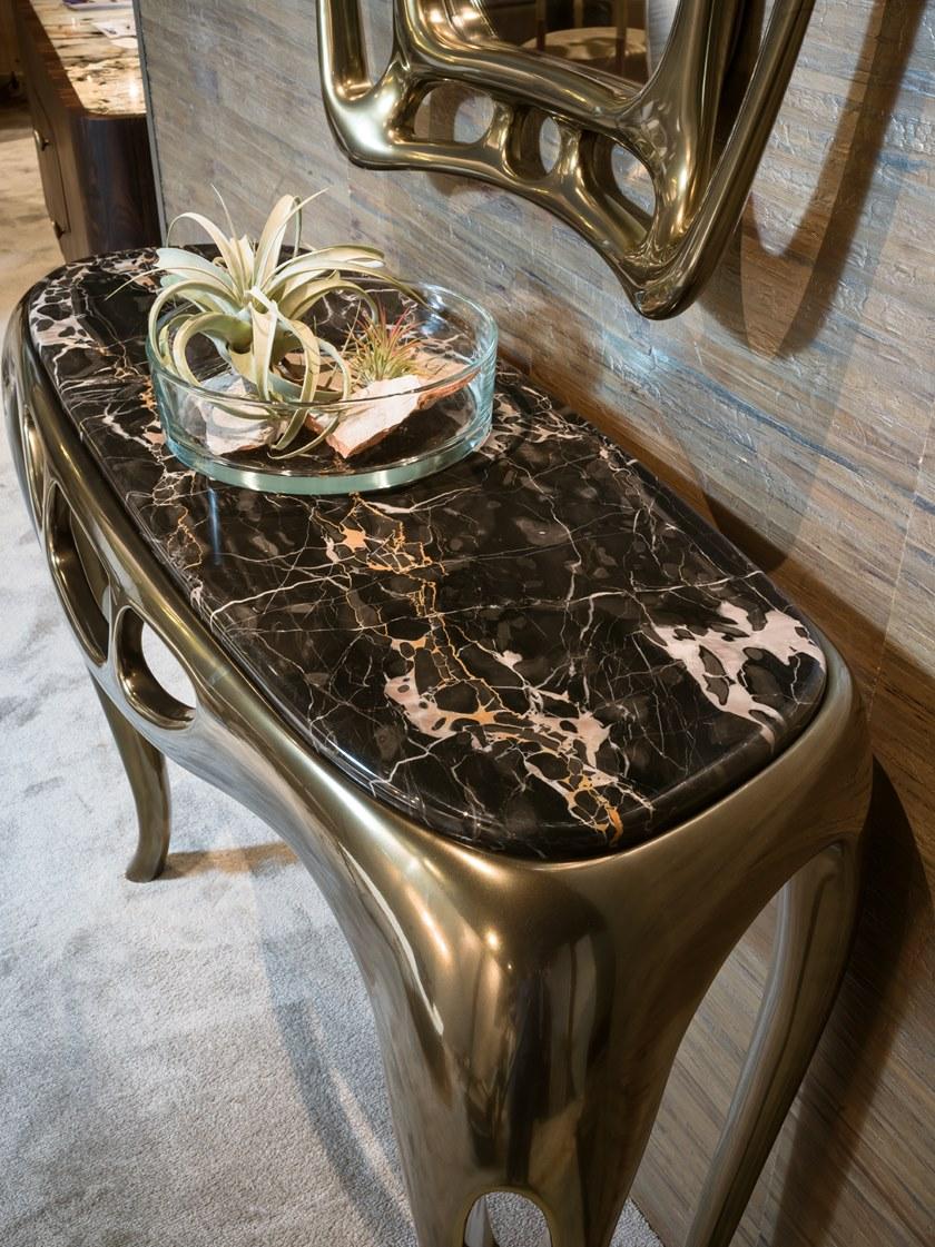 Bellotti Ezio Зеркало из массива дерева, лакированного жидкой бронзой Delfi 2018-07 - Вид №2