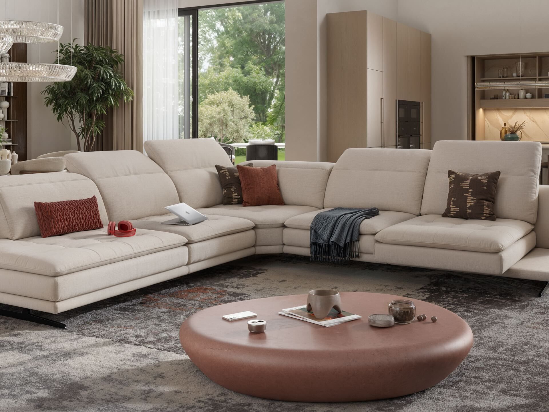 Угловой диван из ткани Sofanella Ницца ARCH-00092620 - Вид №3