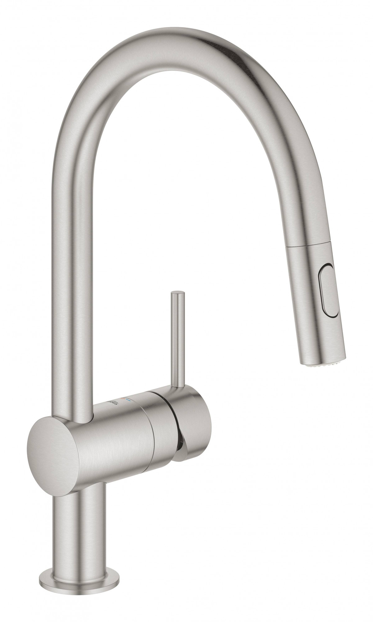 Смеситель для кухни GROHE Minta с выдвижным изливом, суперсталь (32321DC2)
