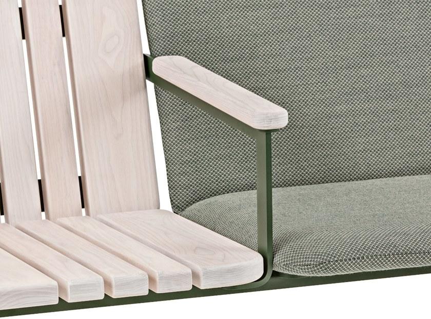 Nola Industrier Скамья из стали и дерева со спинкой  U20-10  - Вид №4