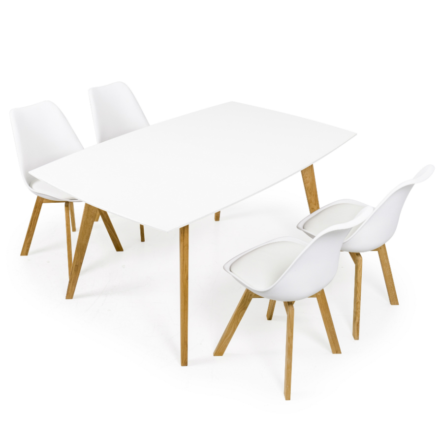 Стол обеденный Tenzo Bess, 75х185х95 см, дуб, белый 2180001 - Вид №5