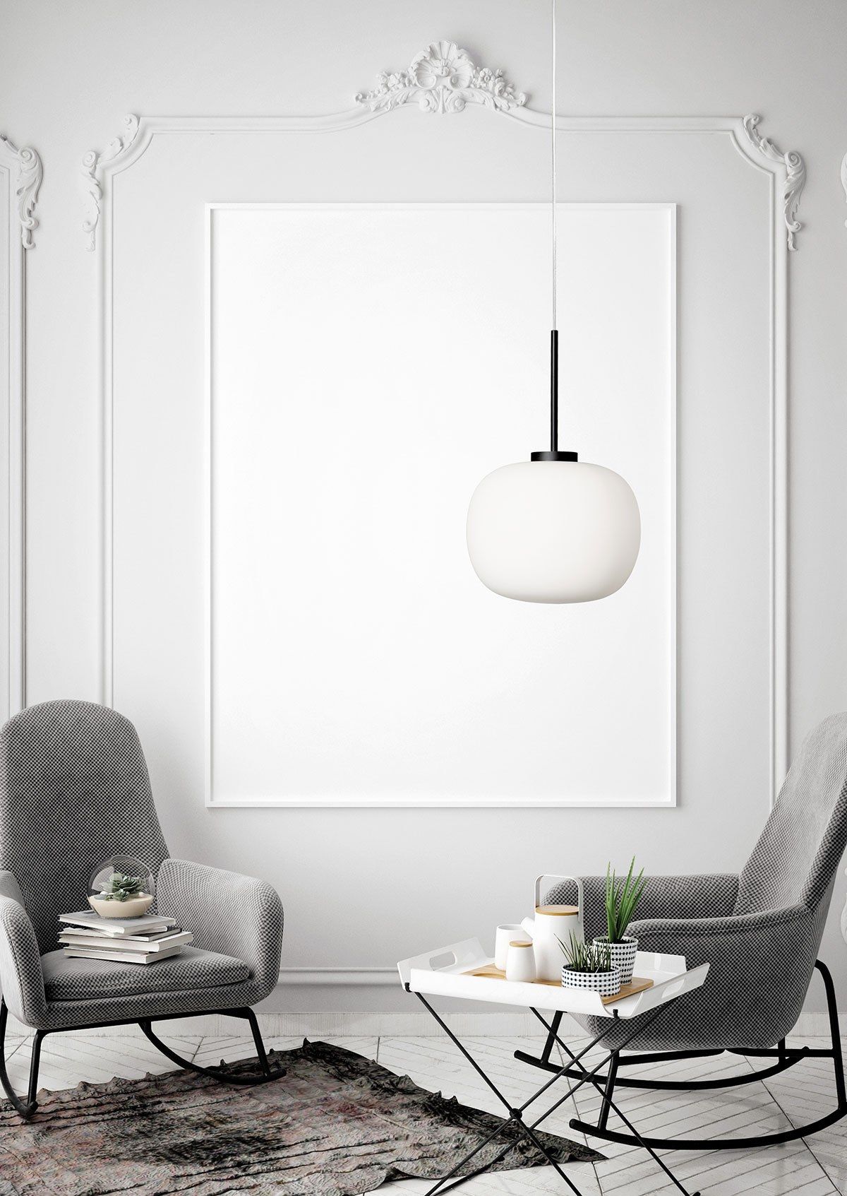 Подвесной светильник из опалового стекла Miloox ARCH-00056528 - Вид №1