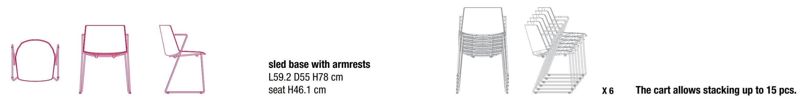 Стул из полипропилена с подлокотниками MDF Italia Aïku ARCH-00001376 - Вид №1