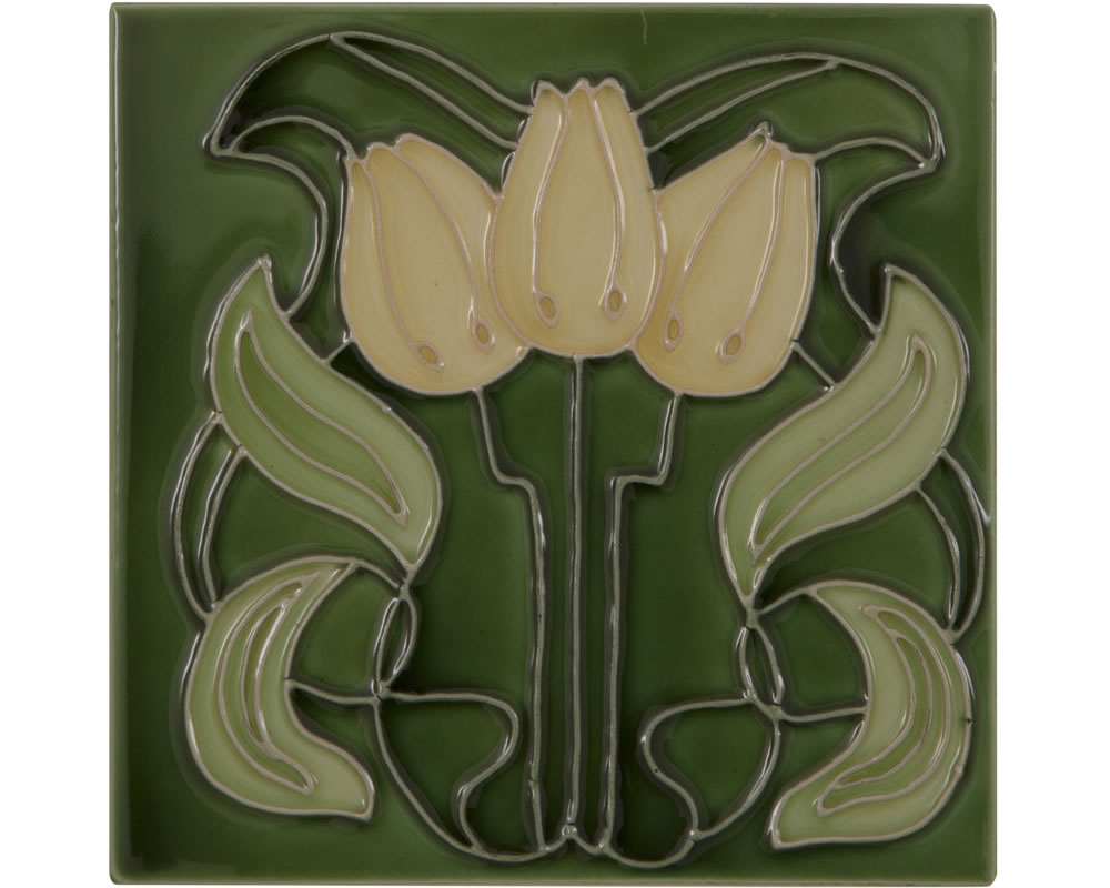 LGC008 Набор из 10 желтых цветов на зеленой плитке Сarronheating 