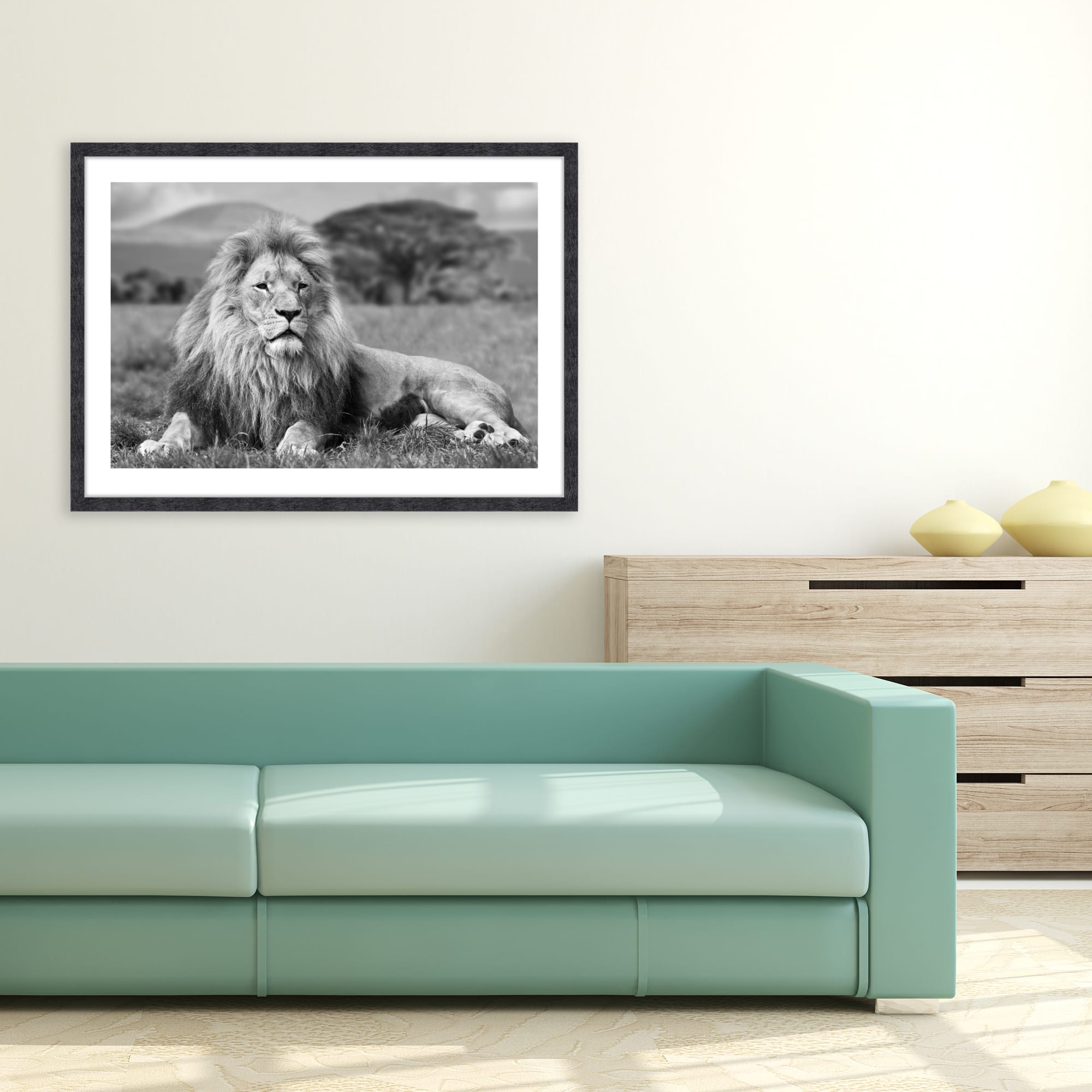 82718481 Картина в раме "Лев" 50х70 см Santreyd  - Вид №3