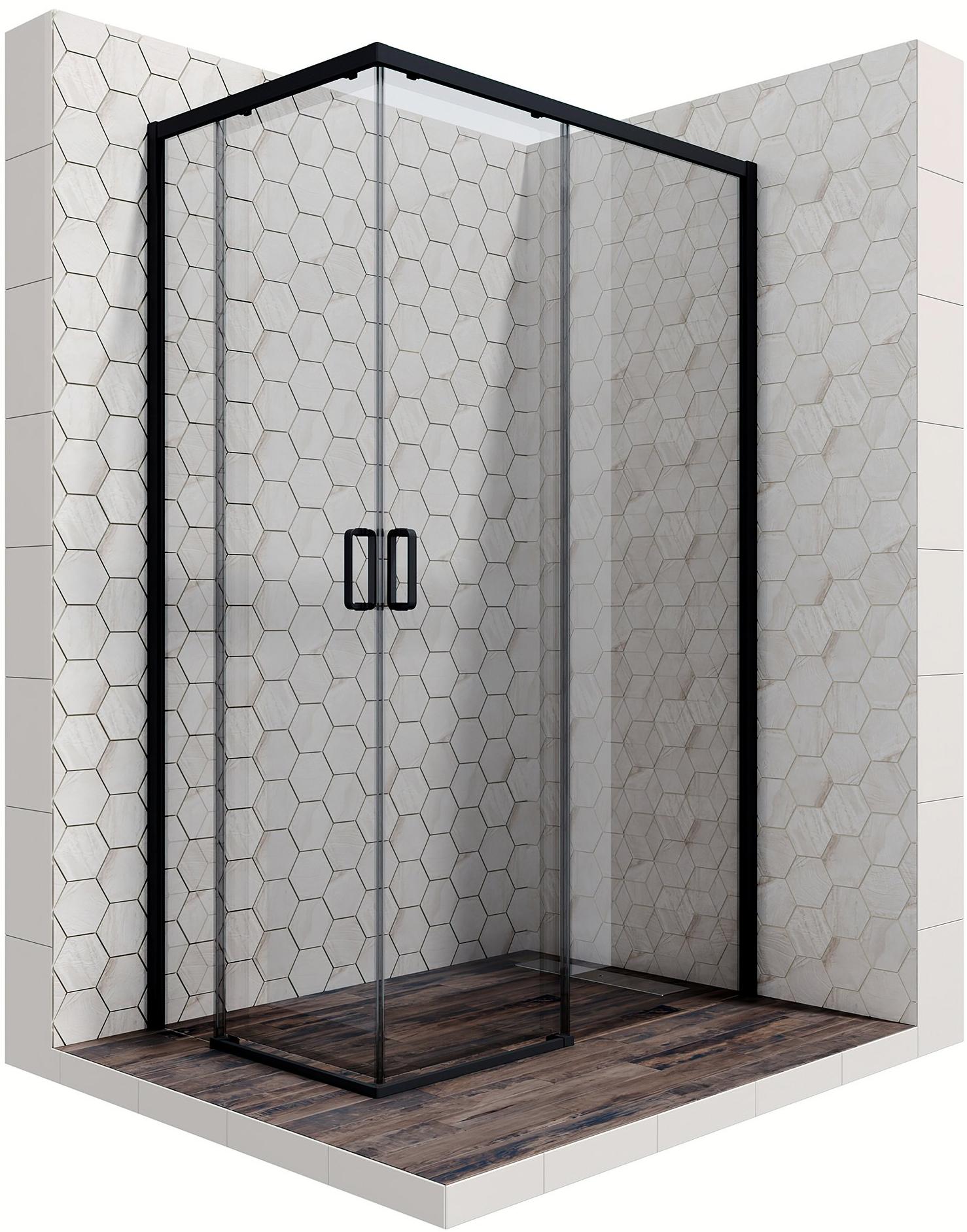 Душевое ограждение Ambassador Queen 11011205RBlack (1200x800x2000), 1 место 