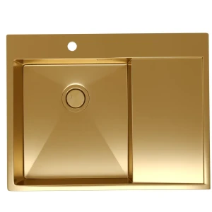 91922166 Мойка для кухни Reflexion Maggiore RX2365GD 50x65 см глубина чаши 17.30 см нержавеющая сталь цвет золото STLM-1490383