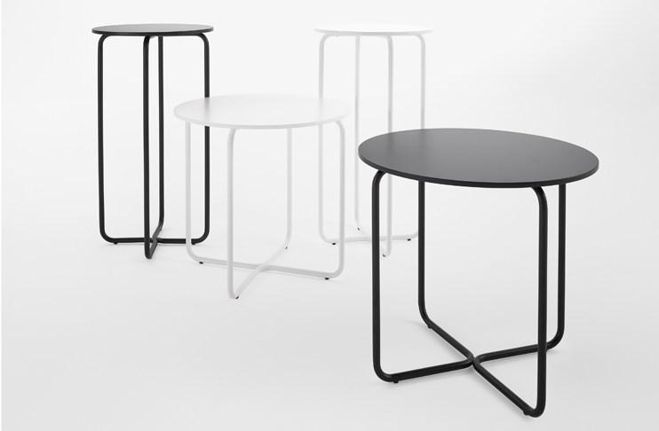 Adico Круглый стол из лакированной нержавеющей стали и дерева по контракту sun-id-1418458 - Вид №1