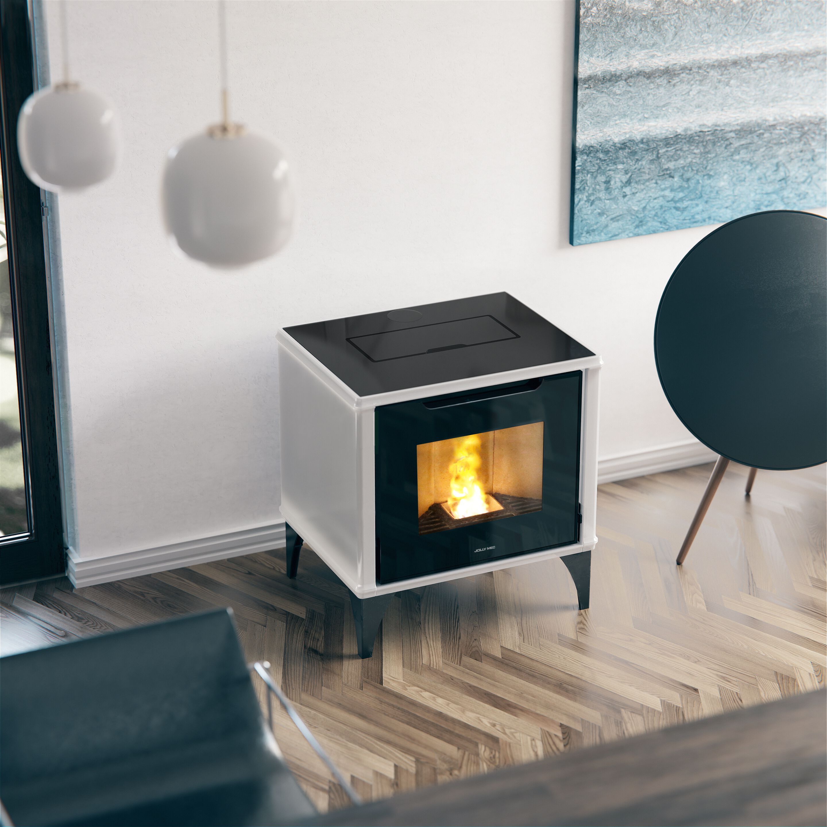 Пеллетная печь с Wi-Fi класса A+ Jolly Mec воздушные системы ARCH-00150210