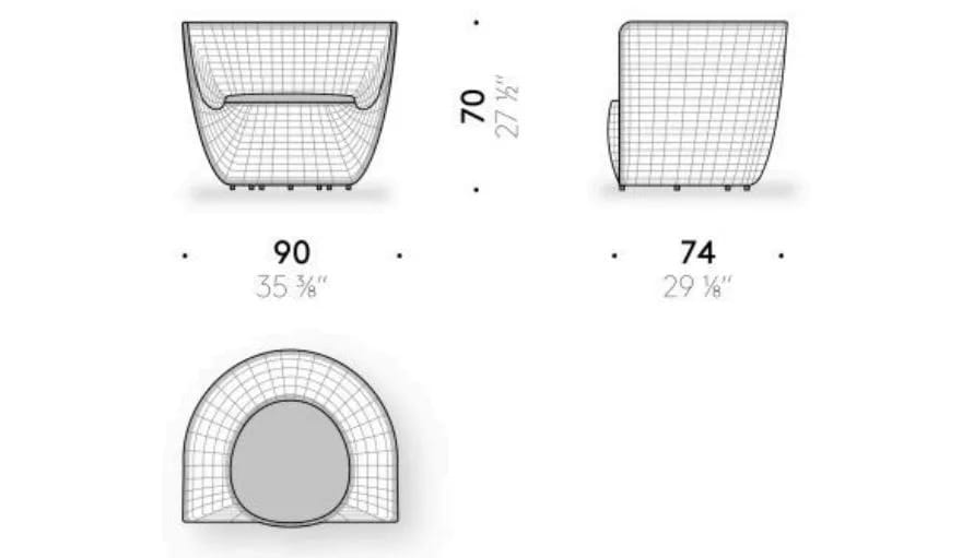 ПВХ садовый стул с подлокотниками DE PADOVA Afternoons ARCH-00142796 - Вид №2