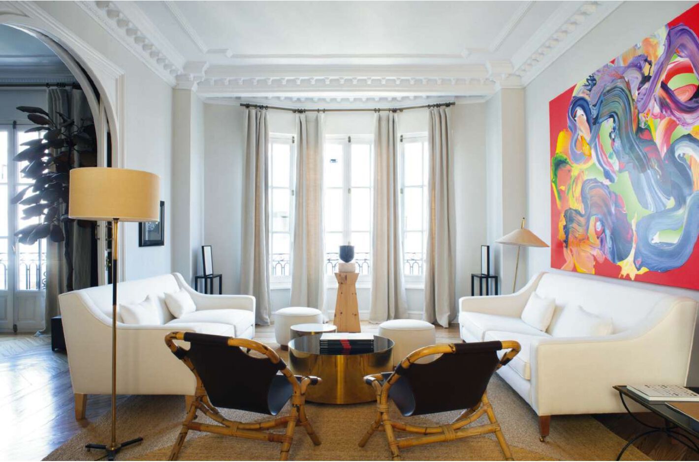 Журнальный столик из ламинированного стекла и металла Jover+Valls Antique Boutique-Luna ARCH-00073940 - Вид №3