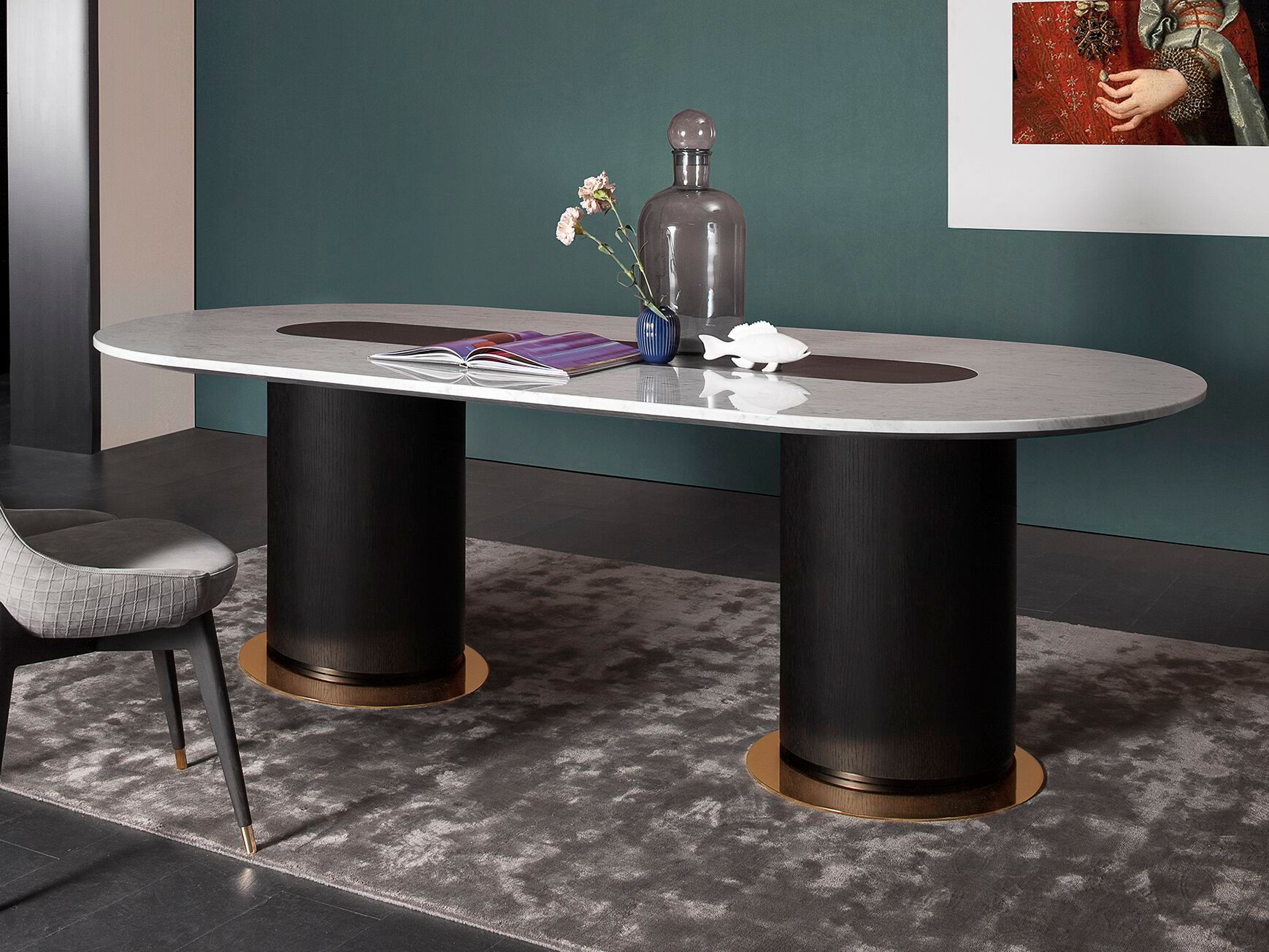 Овальный обеденный стол Vibieffe 4200 CIRCLE ARCH-00008956