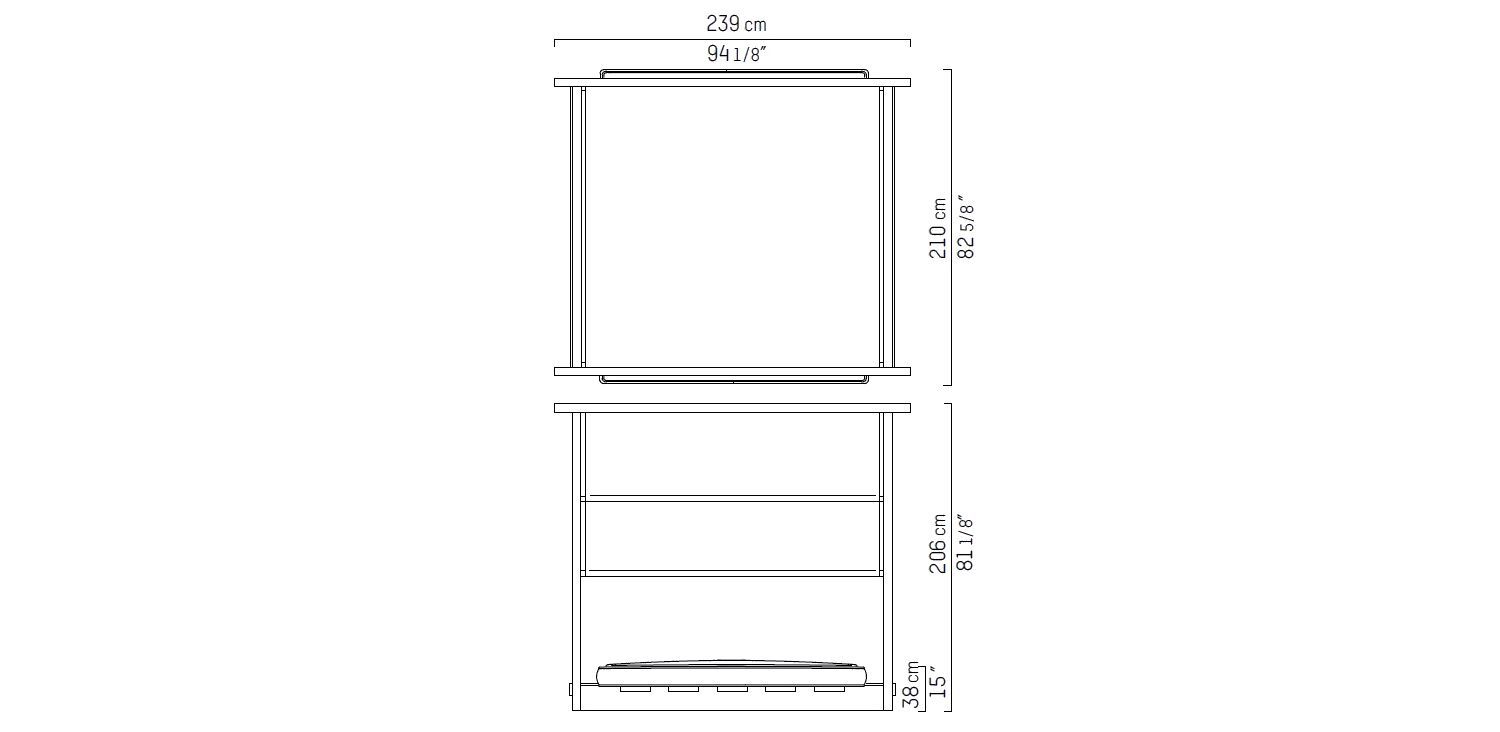 Садовая кровать из тикового дерева с балдахином Piet Boon Raf ARCH-00122368 - Вид №2