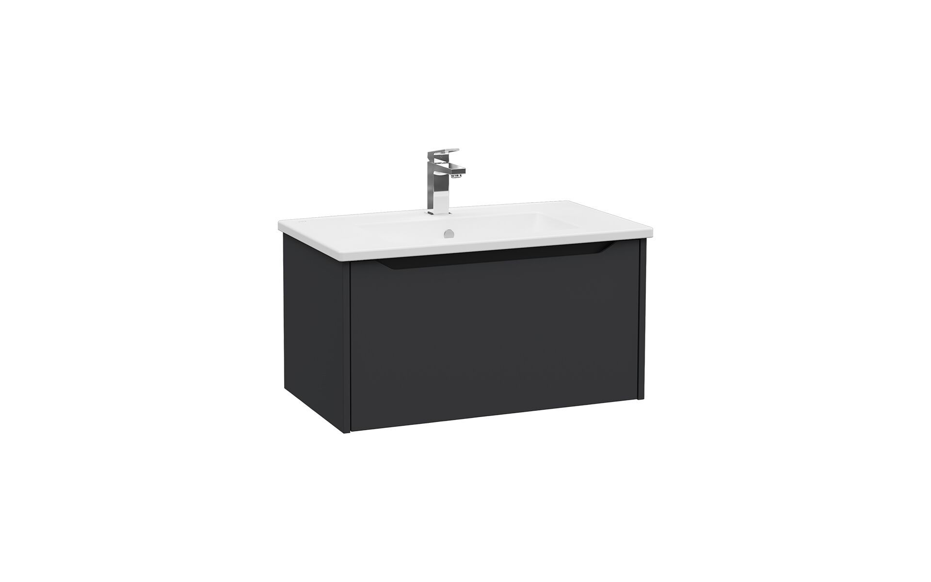 Подвесной шкаф для умывальника со встроенной раковиной с ящиками VitrA Bathrooms Integra Square ARCH-00116357 - Вид №2