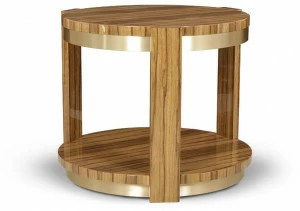 JOSÉ LEITE DE CASTRO Высокий круглый деревянный журнальный столик  13012229