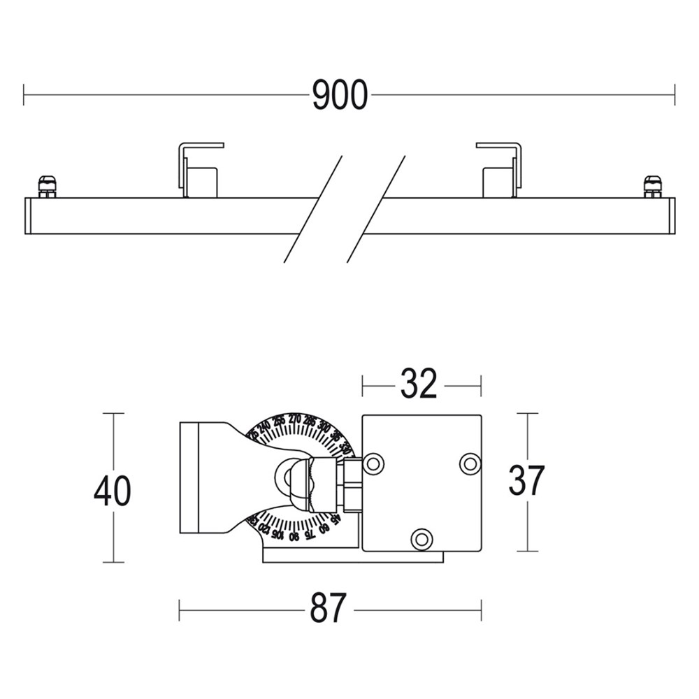 Tratto Wall 900 Ghidini Tratto Wall .05 Темно-Cерый (Матовый)  - Вид №1