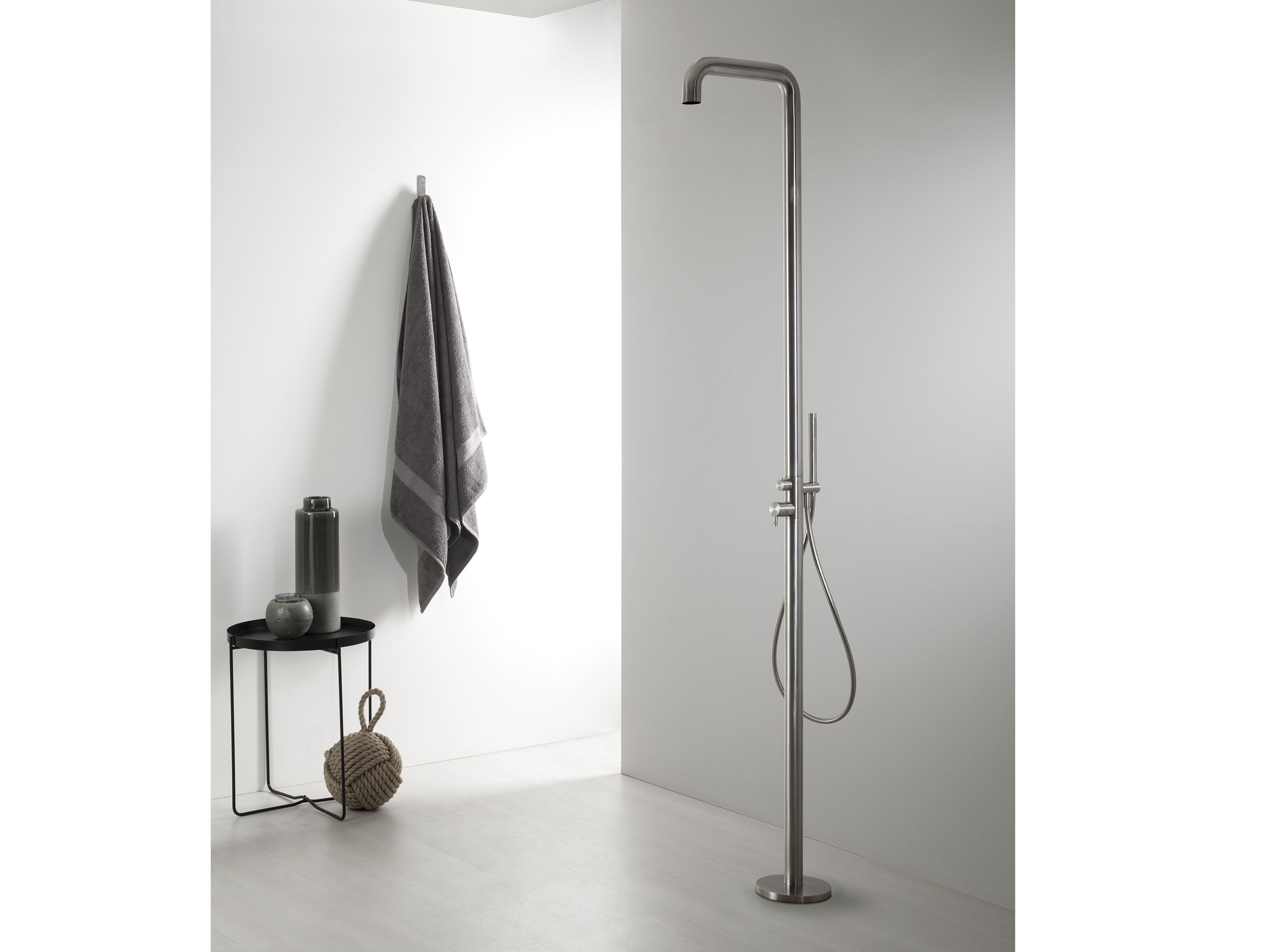Напольная душевая колонка из нержавеющей стали с ручным душем Ritmonio Diametro35 Inox ARCH-00064685 - Вид №1