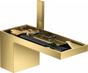 47012990 Смеситель для раковины 70, однорычажный, со сливным клапаном Push-Open, без тарелки AXOR MYEDITION