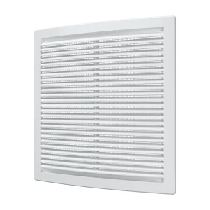 Вентиляционная решетка с сеткой Fonet 250x250 мм пластик цвет белый