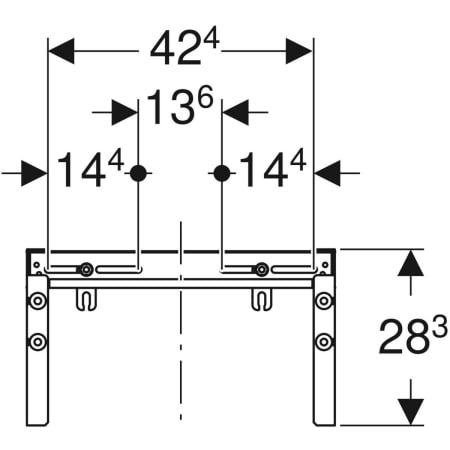 111.824.00.1 Анкер Geberit Duofix для крепления к стене, со свободной точкой крепления Geberit  - Вид №2