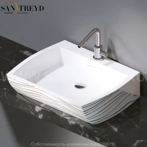 L282.410G Накладная раковина на столешницу  овальная A. e T. Italia SQUARE