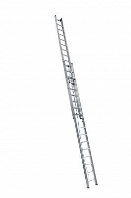 Алюминиевая двухсекционная лестница 3225 выдвижная с тросом 2*25