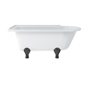 Burlington Душевая ванна Hampton 150 см для левой руки с роскошными ножками Левая рука с ножками Luxury Arc в черном цвете L2B E20