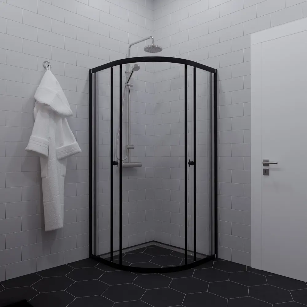 ТРИТОН Delight - Душевой уголок черный 90×90 см с закаленным стеклом 89436761 STLM-1574709