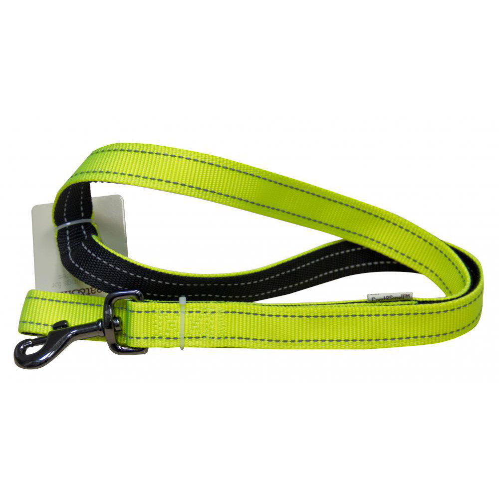 ПР0043680 Поводок для собак со светоотражающей отстрочкой 20х1200мм сигнальный Great&Small 