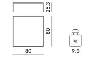 Квадратный стол из ПММА и стали Kartell TRAYS ARCH-00026081 - Вид №5