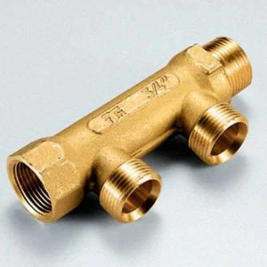 Коллектор НВ 1" TIEMME 2 выхода 3/4"ЕК 50мм