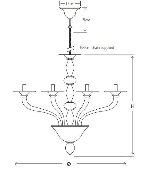 Люстра ручной работы из муранского стекла Abrissi Tiffany ARCH-00117108 - Вид №2