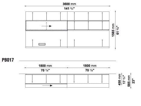 Подвесная секционная настенная Книжная полка B&B Italia PAB ARCH-00103035 - Вид №9
