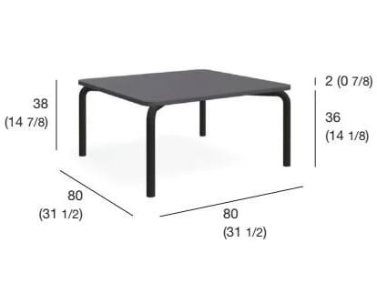 Низкий квадратный садовый столик RODA катушка ARCH-00131573 - Вид №3