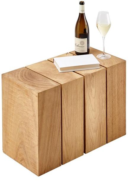 solpuri Табурет / журнальный столик из тика Blocc sun-id-1483637 - Вид №1