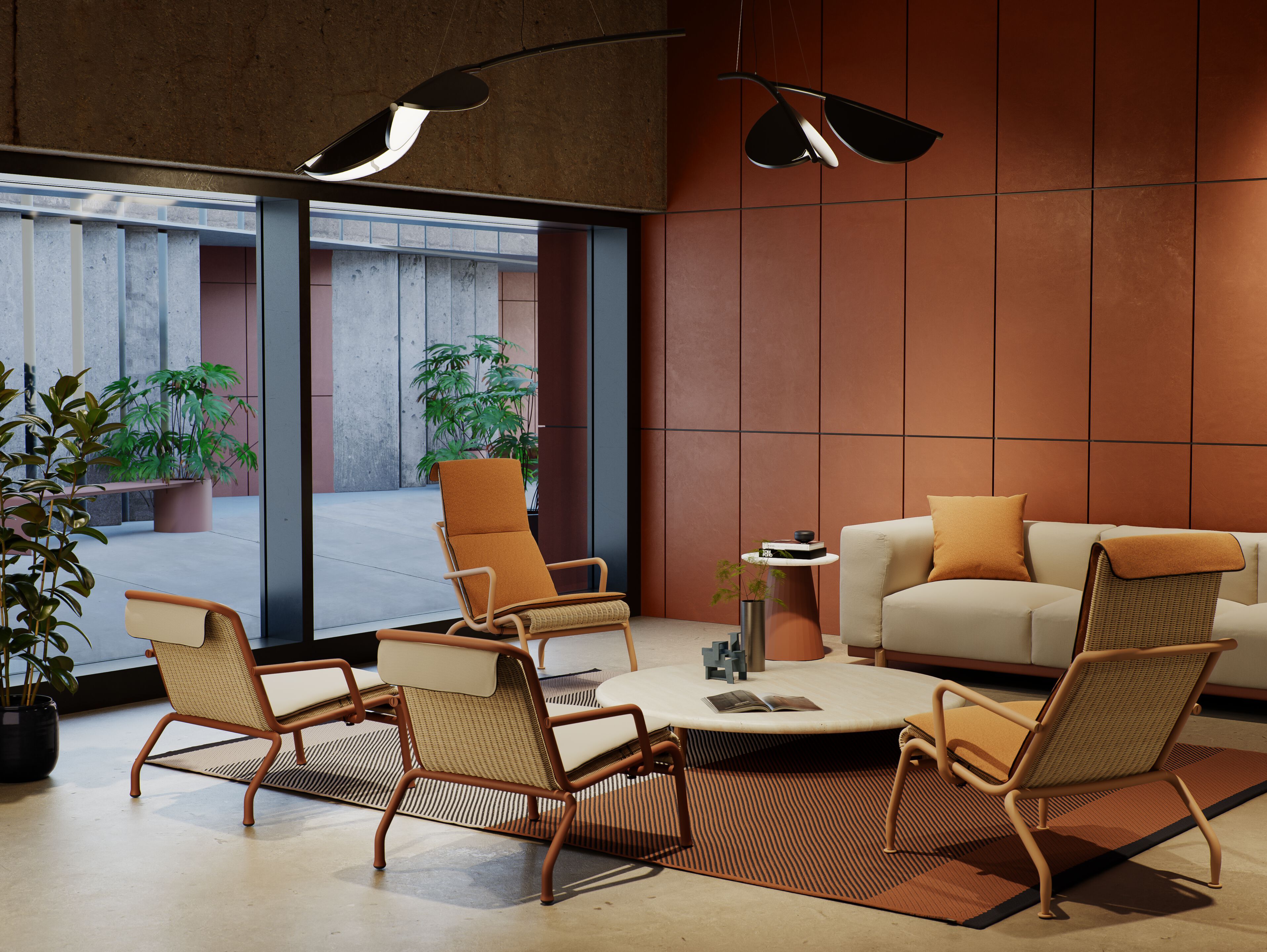 Кресло из ротанга и алюминия с подлокотниками Kettal Eolias ARCH-00018510 - Вид №2