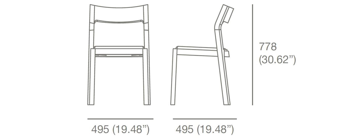 Стул грецкого ореха с мягким сиденьем Case профиль ARCH-00083739 - Вид №5