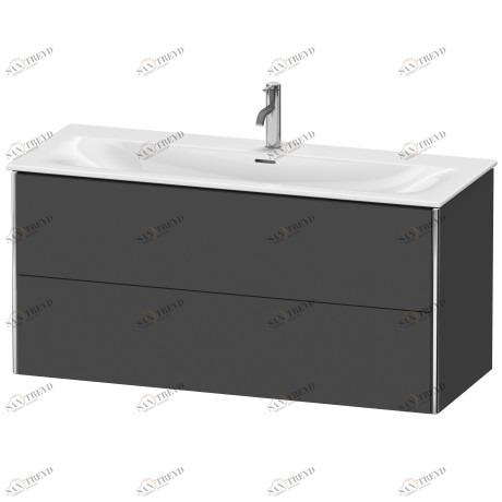 XS432604949 Тумбочка подвесная XSquare #XS4326 1210 x 478 мм Графит матовый, декор Duravit
