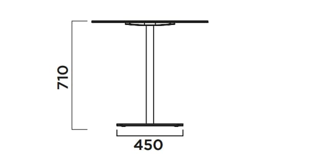 Круглый стол из стали и HPL Infiniti ARCH-00068116 - Вид №1