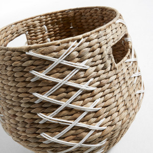 051498 Корзина Ment натуральный, белый пластик La Forma Mode