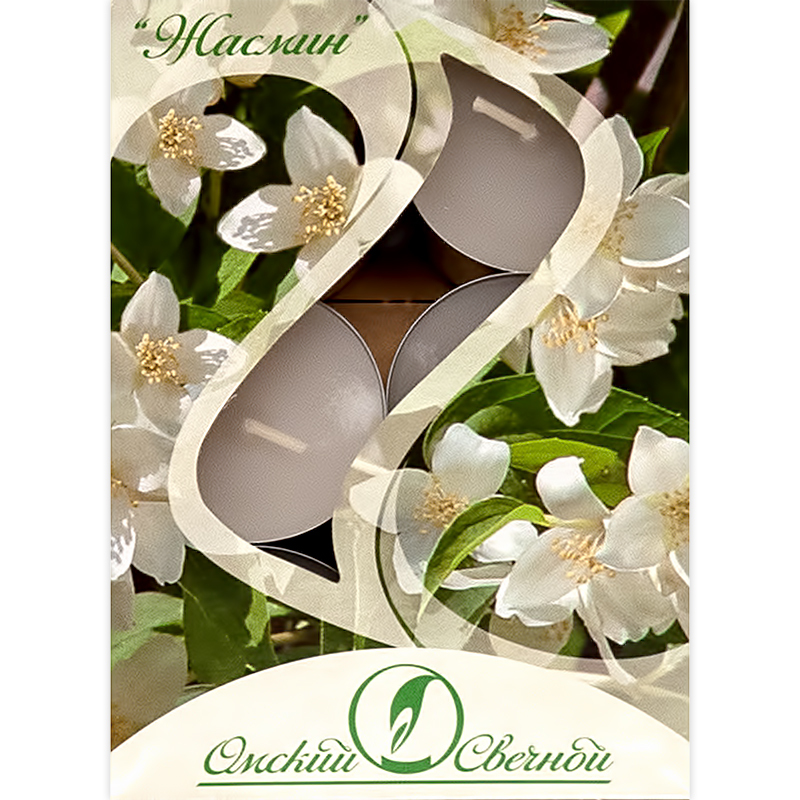 001823 Cвечи в гильзе ароматические 1.6 x 3.8 см 12 г 6 шт. Жасмин Омский Свечной 