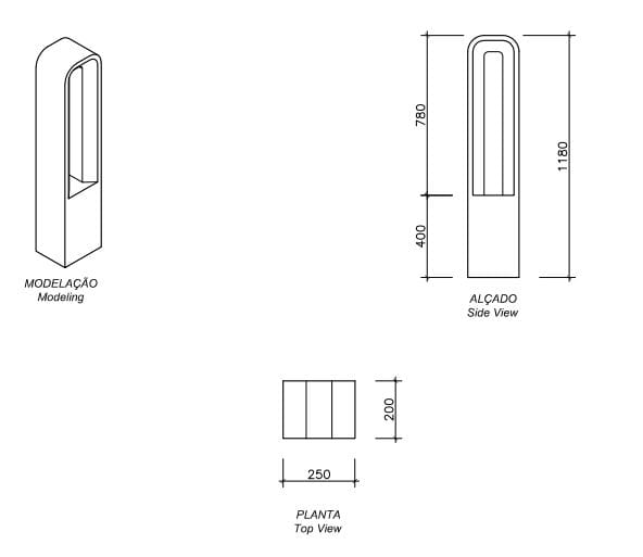 Бетонный столб / стойка для велосипедов amop ARCH-00055758 - Вид №2