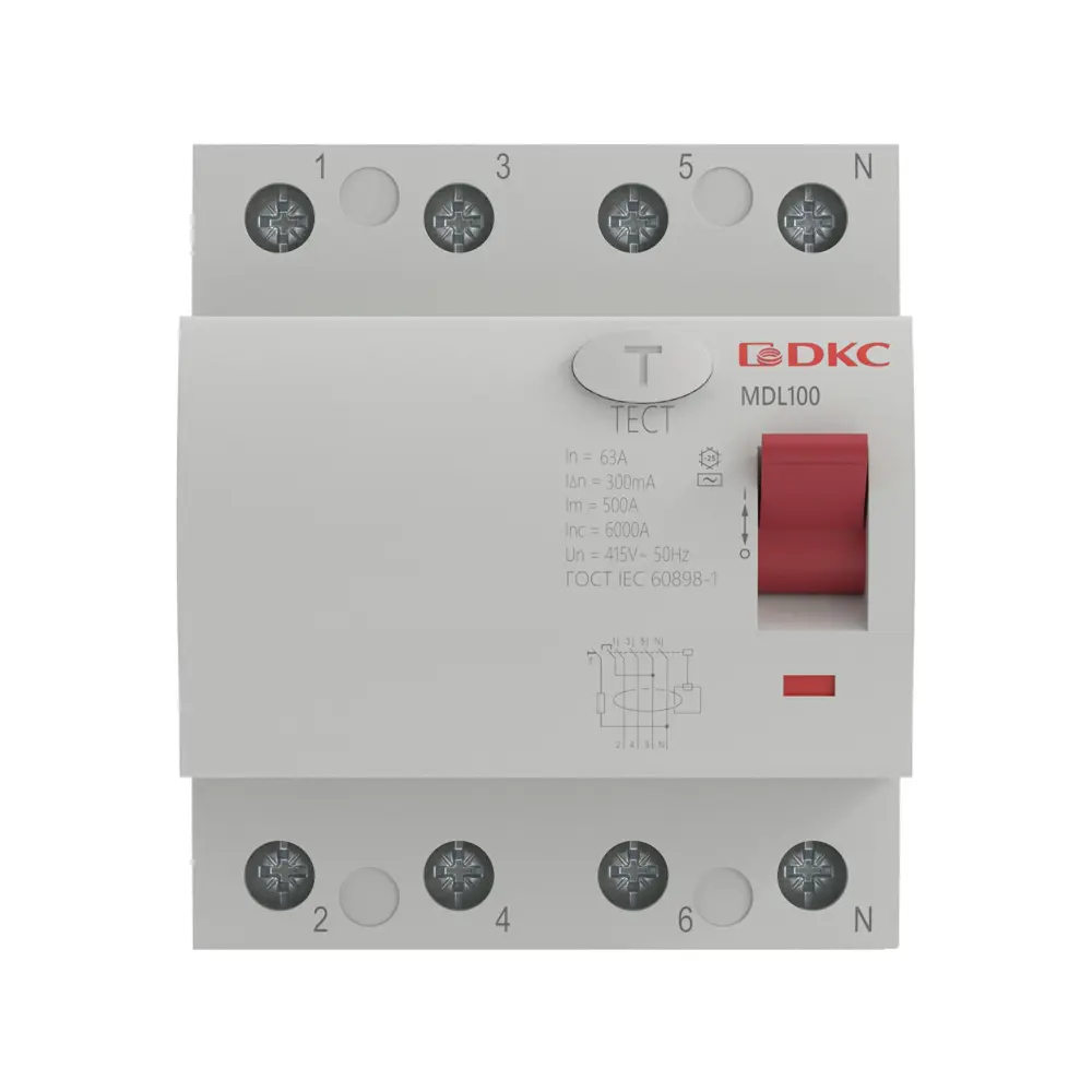 УЗО DKC Yon 4P 63 А 300 мА 10 кА АС STLM-2037059 - Вид №1