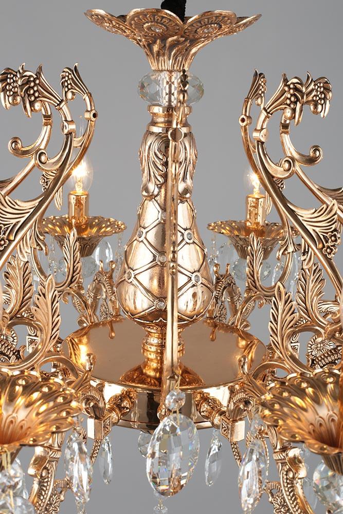 Подвесная люстра Omnilux Foro OML-75603-08 OMNILUX ДИЗАЙНЕРСКИЕ, FORO 279723 Золотой  - Вид №1