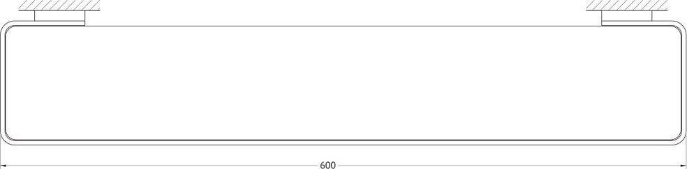 832760A Полка с держателями 60 cm ARTWELLE Regen - Вид №1