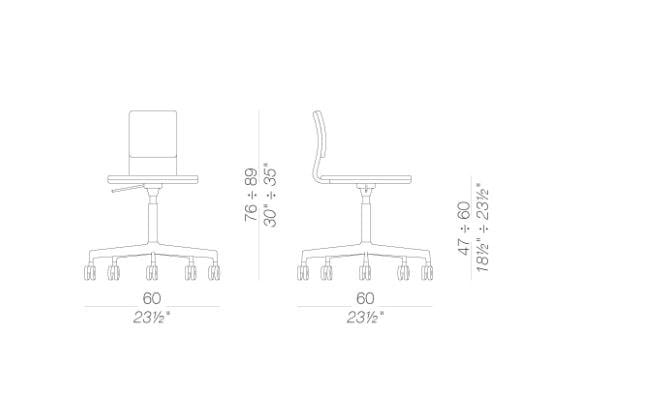 Вращающееся кресло с колесами Lapalma лаборатория ARCH-00073499 - Вид №13
