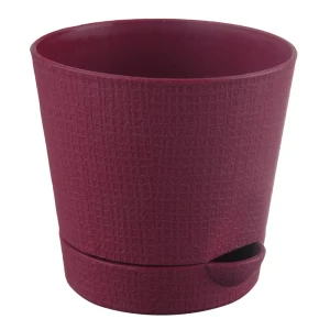 Горшок цветочный Тек.А.Тек Партер ø11.5 h11 см v0.7 л пластик бордовый