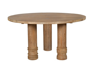 Круглый стол из тикового дерева