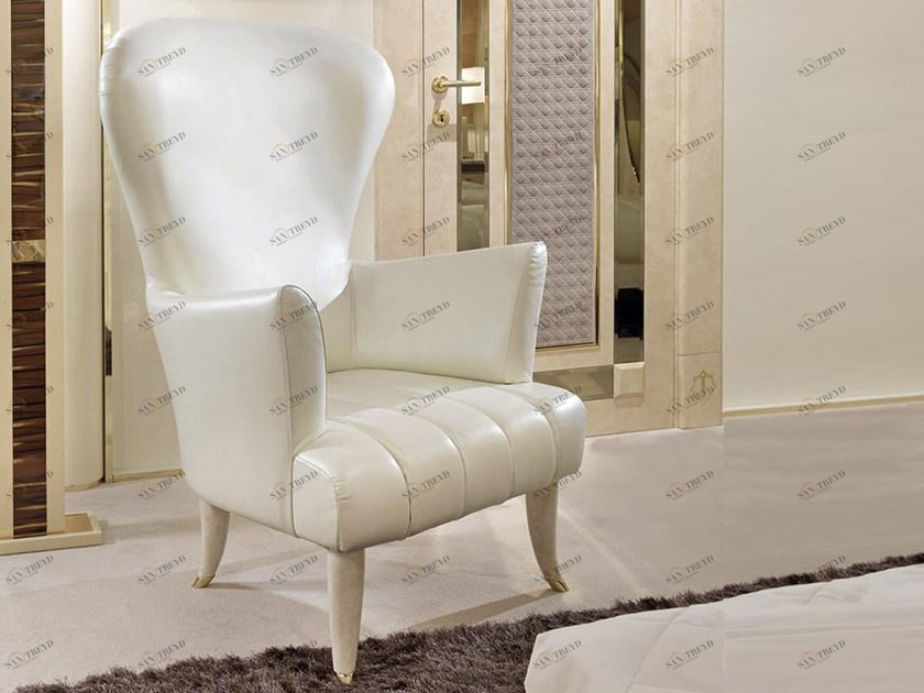 Turri Кресло Bergere обитое кожей по контракту Caractere sun-id-1475680