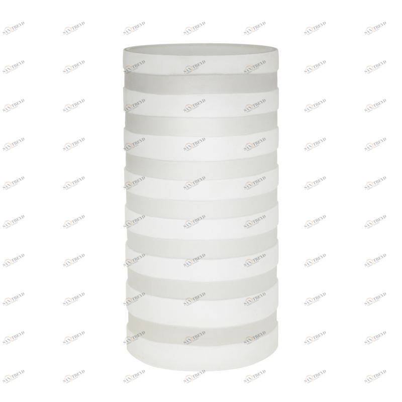 Подсвечник стеклянный белый в полоску матовый Maroon от Eichholtz EICHHOLTZ EICHHOLTZ 060335 Белый 